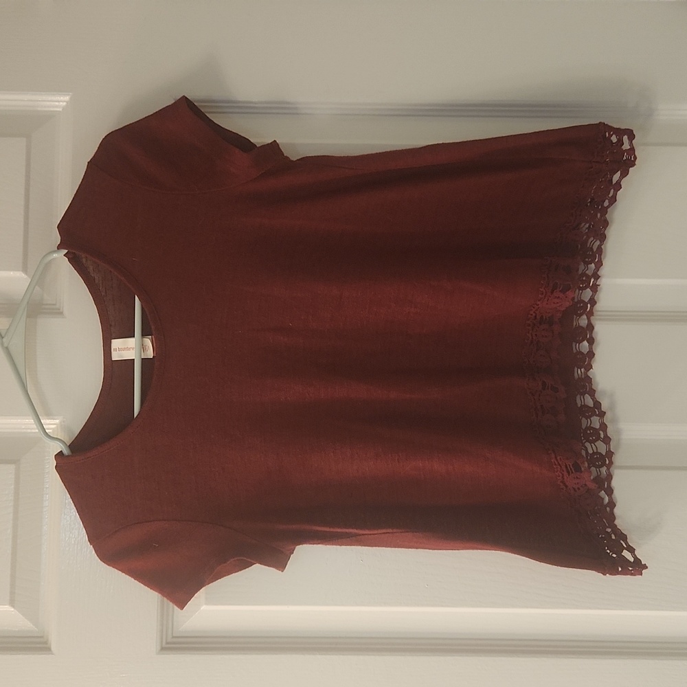 Maroon Crop Top